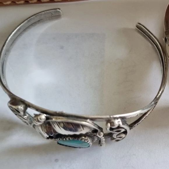RARE ZUNI TURQUOISE CUFF BRACELET - Picture 4 of 12